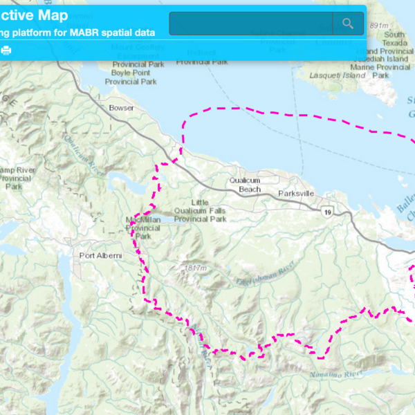 Image link to the MABR Interactive Map. Image shows an interactive map of the MABR.