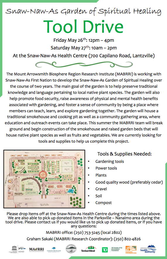 Snaw-naw-as First Nation Garden Spiritual Healing Tool Drive poster