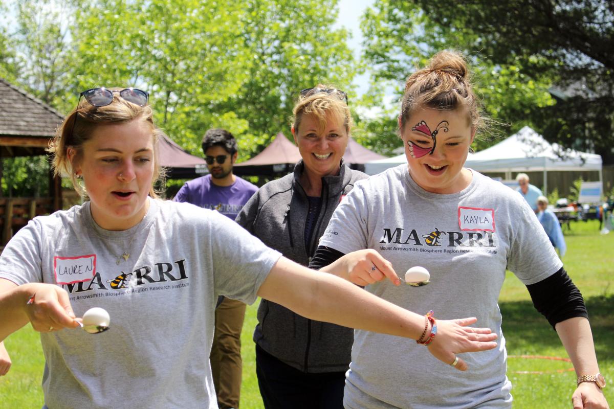 The MABRRI team competing in the egg race.